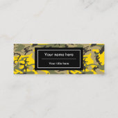 黄色と緑の迷彩、軍隊、陸軍 スキニー名刺 (裏面)