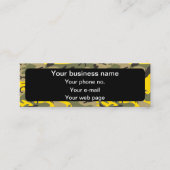 黄色と緑の迷彩、軍隊、陸軍 スキニー名刺 (正面)