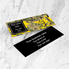 黄色と緑の迷彩、軍隊、陸軍 スキニー名刺