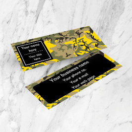 黄色と緑の迷彩、軍隊、陸軍 スキニー名刺