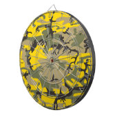 黄色と緑の迷彩、軍隊、陸軍 ダーツボード (正面右)