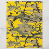 黄色と緑の迷彩、軍隊、陸軍 チラシ (裏面)