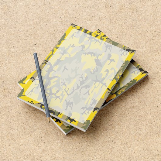 黄色と緑の迷彩、軍隊、陸軍 ノートパッド