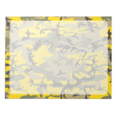 黄色と緑の迷彩、軍隊、陸軍 ノートパッド (正面)