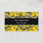 黄色と緑の迷彩、軍隊、陸軍 名刺 (裏面)