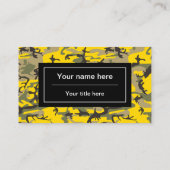 黄色と緑の迷彩、軍隊、陸軍 名刺 (裏面)