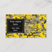 黄色と緑の迷彩、軍隊、陸軍 名刺 (裏面)