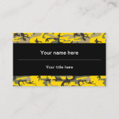 黄色と緑の迷彩、軍隊、陸軍 名刺 (裏面)