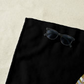 黄色と緑の部族のデザイン ビーチタオル (インサイチュ)