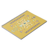 黄色と緑の部族デザイン ノートブック (左側)