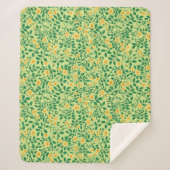 黄色と緑の野生バラ シェルパブランケット (正面)