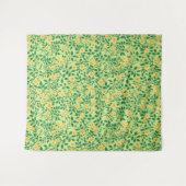 黄色と緑の野生バラ タペストリー (正面(横))