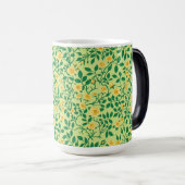 黄色と緑の野生バラ モーフィングマグカップ (正面右)