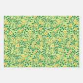 黄色と緑の野生バラ ラッピングペーパーシート (正面3)