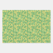 黄色と緑の野生バラ ラッピングペーパーシート (正面2)