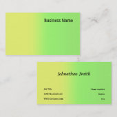 黄色と緑 名刺 (正面/裏面)