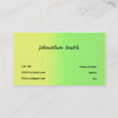 黄色と緑 名刺 (裏面)