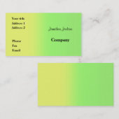 黄色と緑 名刺 (正面/裏面)