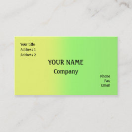 黄色と緑 名刺