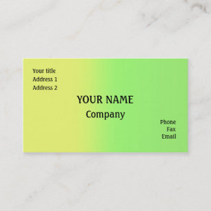 黄色と緑 名刺