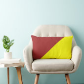 黄色と自動無地の書き色の背景 ランバークッション (椅子)