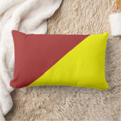 黄色と自動無地の書き色の背景 ランバークッション (ブランケット)