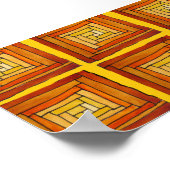 黄色と茶色のアールデコスタイル ポスター (角)