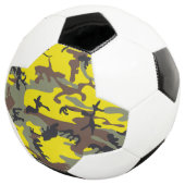 黄色と茶色のカモフラージュ ミリタリー 軍 サッカーボール (3/4)