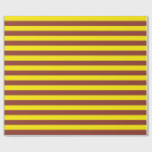 黄色と茶色のストライプデザイン ラッピングペーパー (フラット)
