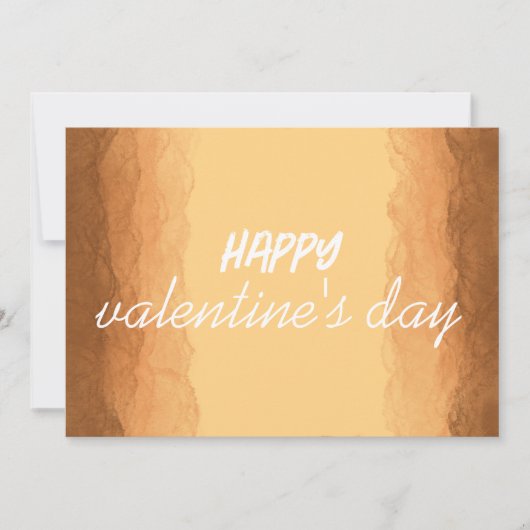 黄色と茶色のバレンタインデー シーズンカード (正面)