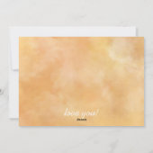 黄色と茶色のバレンタインデー シーズンカード (裏面)