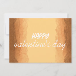 黄色と茶色のバレンタインデー シーズンカード