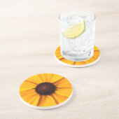 黄色と茶色のフローラ茶色の目のスーザン コースター (側面)