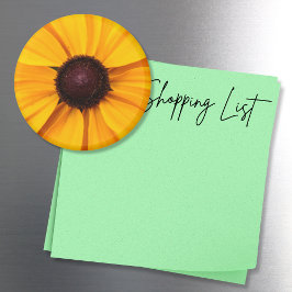 黄色と茶色のフローラ マグネット