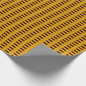 黄色と茶色の抽象芸術シェイプデザイン ラッピングペーパー (角)