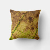 黄色と茶色の枯れ葉 クッション (裏面)
