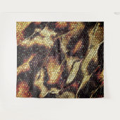黄色と茶色の染みを持つ爬虫類の革？ タペストリー (正面(横))