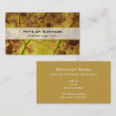 黄色と茶色の死のマクロリーフ 名刺 (正面/裏面)