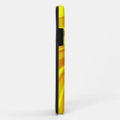 黄色と茶色の波ストライプ状パターン2 Case-Mate iPhoneケース (裏面/右)