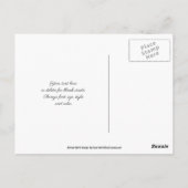 黄色と茶色の渦巻き抽象アートのありがとうカード ポストカード (裏面)