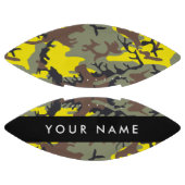 黄色と茶色の迷彩自分の名前をパーソナライズ アメリカンフットボール (パネル)