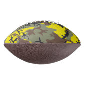 黄色と茶色の迷彩自分の名前をパーソナライズ アメリカンフットボール (回転90)