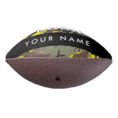 黄色と茶色の迷彩自分の名前をパーソナライズ アメリカンフットボール (回転270)