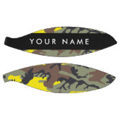 黄色と茶色の迷彩自分の名前をパーソナライズ バスケットボール (パネル)