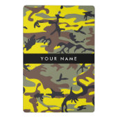 黄色と茶色の迷彩自分の名前をパーソナライズ ミニクリップボード (裏面)