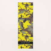 黄色と茶色の迷彩自分の名前をパーソナライズ ヨガマット (正面)