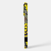 黄色と茶色の迷彩自分の名前をパーソナライズ iPhoneケース (左側面)