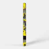 黄色と茶色の迷彩自分の名前をパーソナライズ SAMSUNG GALAXYケース (右側面)