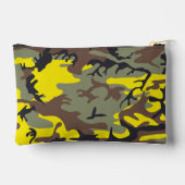 黄色と茶色の迷彩、軍隊、陸軍 アクセサリーポーチ (裏面)