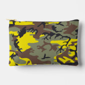 黄色と茶色の迷彩、軍隊、陸軍 アクセサリーポーチ (正面)